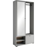 Predsoba Dino Siva - siva, Trend, leseni material (90/190/33cm) - MID.YOU