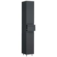 HOCHSCHRANK SILORA - Anthrazit/Schwarz, Modern, Holzwerkstoff/Kunststoff (30/180/31,6cm) - MID.YOU