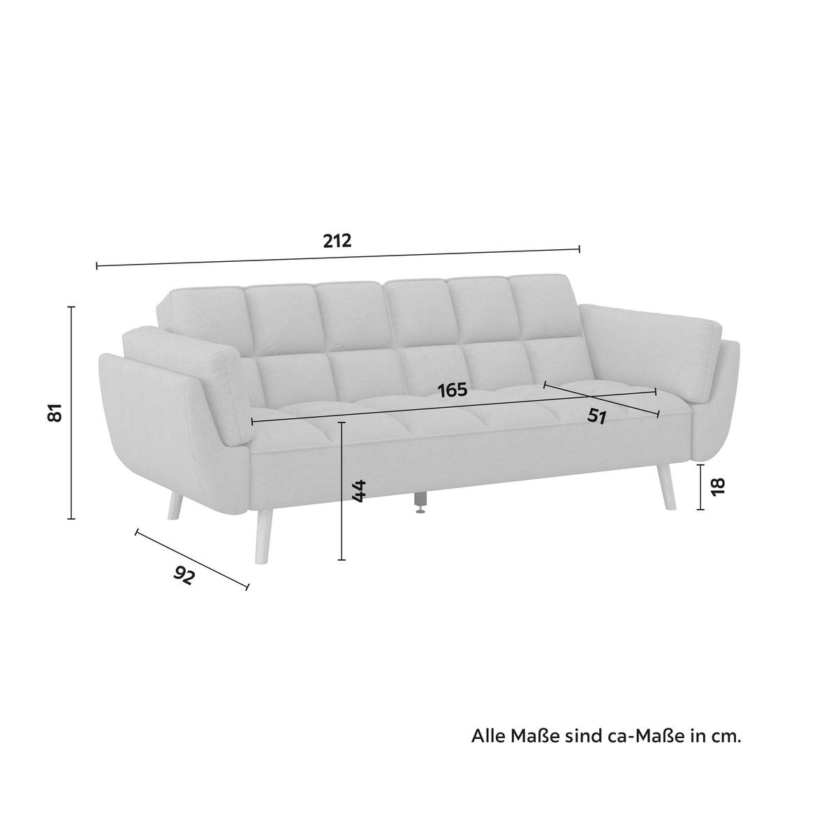 Kanapéágy Cora - barna, Modern, textil/fa (214/92/81cm) - Bessagi Home