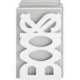 Suport Lateral Books - alb, metal (12/21/11cm) Suport Lateral Books - alb, metal (12/21/11cm)