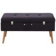 Garderobenbank aus Samt in Schwarz - Eichefarben/Silberfarben, MODERN, Holz/Holzwerkstoff (101/41,5/49cm) - Modern Living Garderobenbank aus Samt in Schwarz - Eichefarben/Silberfarben, MODERN, Holz/Holzwerkstoff (101/41,5/49cm) - Modern Living