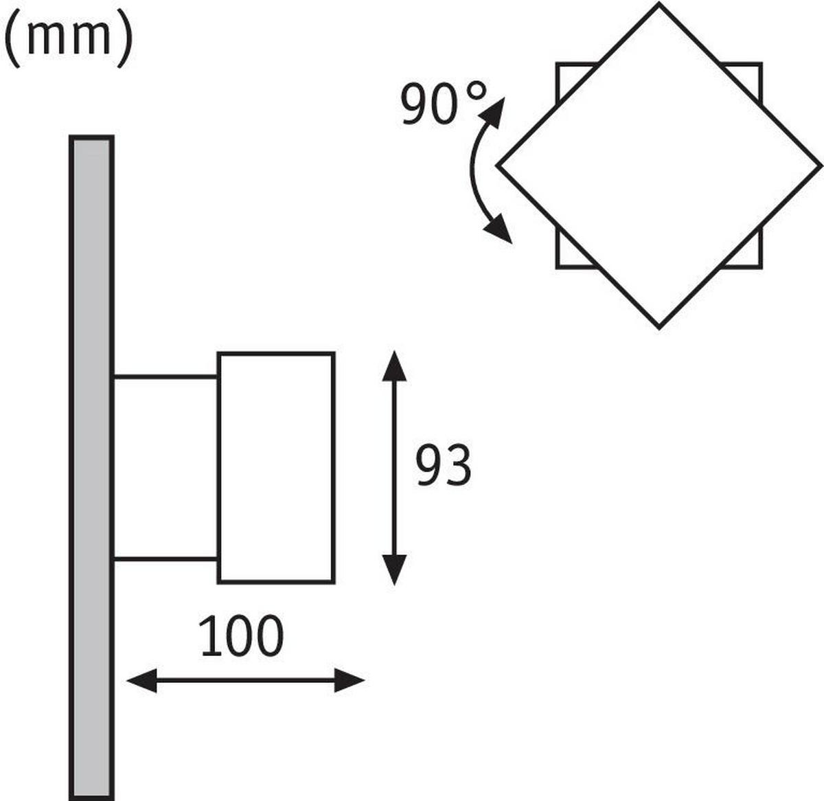 LED-Wandleuchte Cybo in Weiß max. 3 Watt - Weiß, Basics, Metall (10/9,3/10cm) - Paulmann