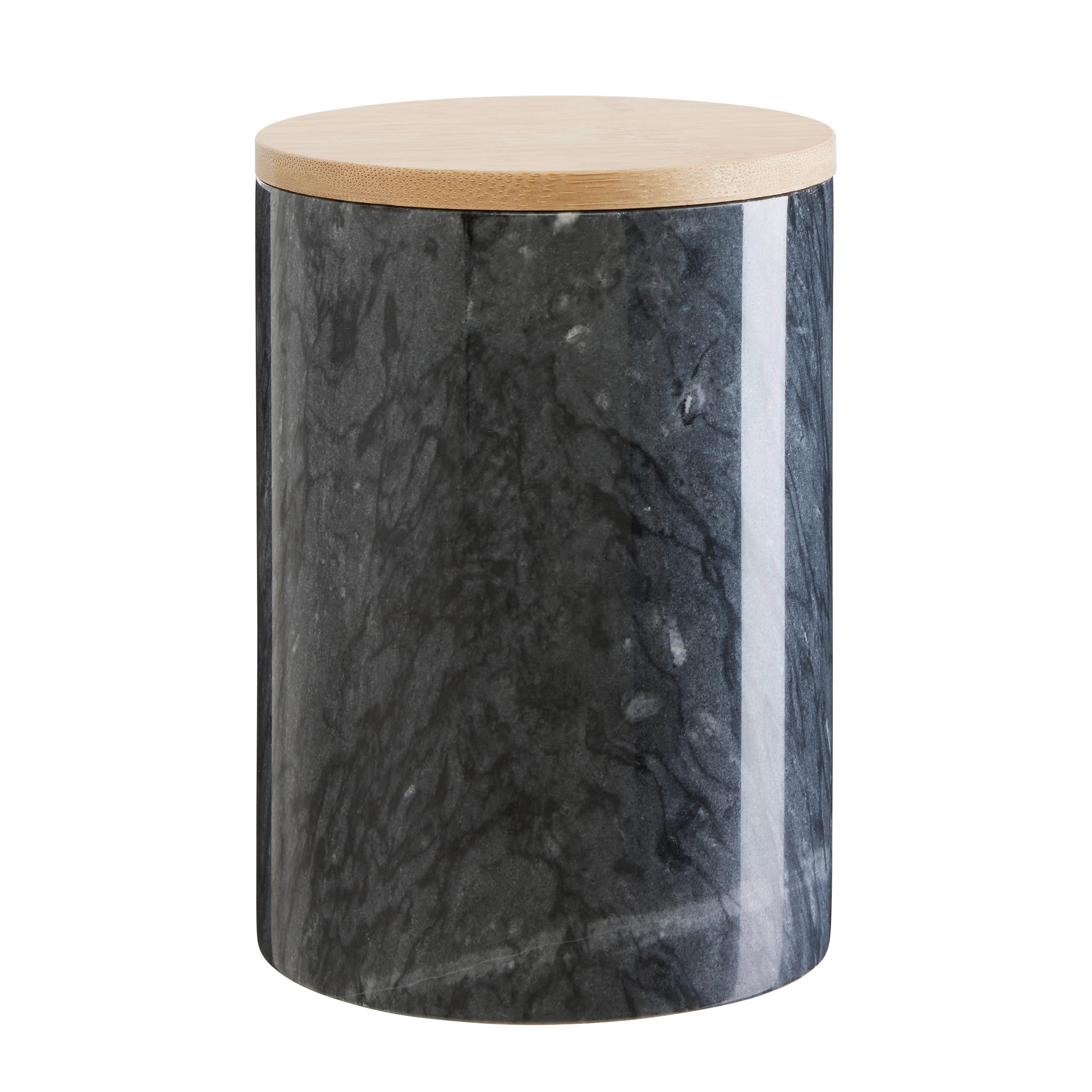 Posuda Za Zalihe Marble - L - crna, Moderno, kamen/drvo (12/16cm) - Premium Living