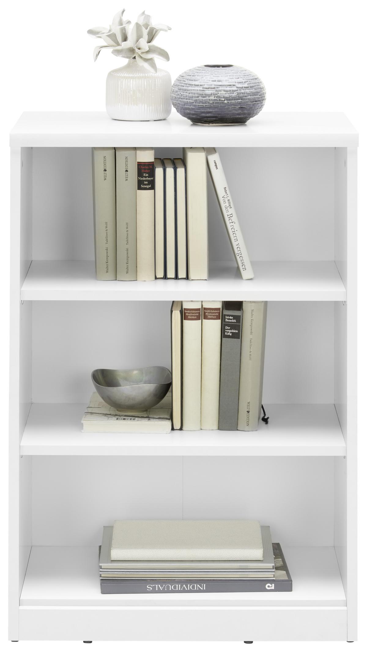 REGAŁ EASY - biały/czarny, Basics, materiał drewnopochodny (55/84/36cm) - Xora