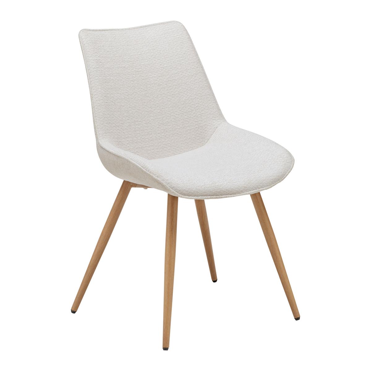 Stuhl Lou Beige/Eichefarben - Eichefarben/Beige, MODERN, Holz/Textil (52/84/60cm) - Mömax