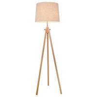 STEHLEUCHTE CALVIN - Ahornfarben/Braun, Basics, Holz/Kunststoff (51/161,5/51cm) - MAYTONI