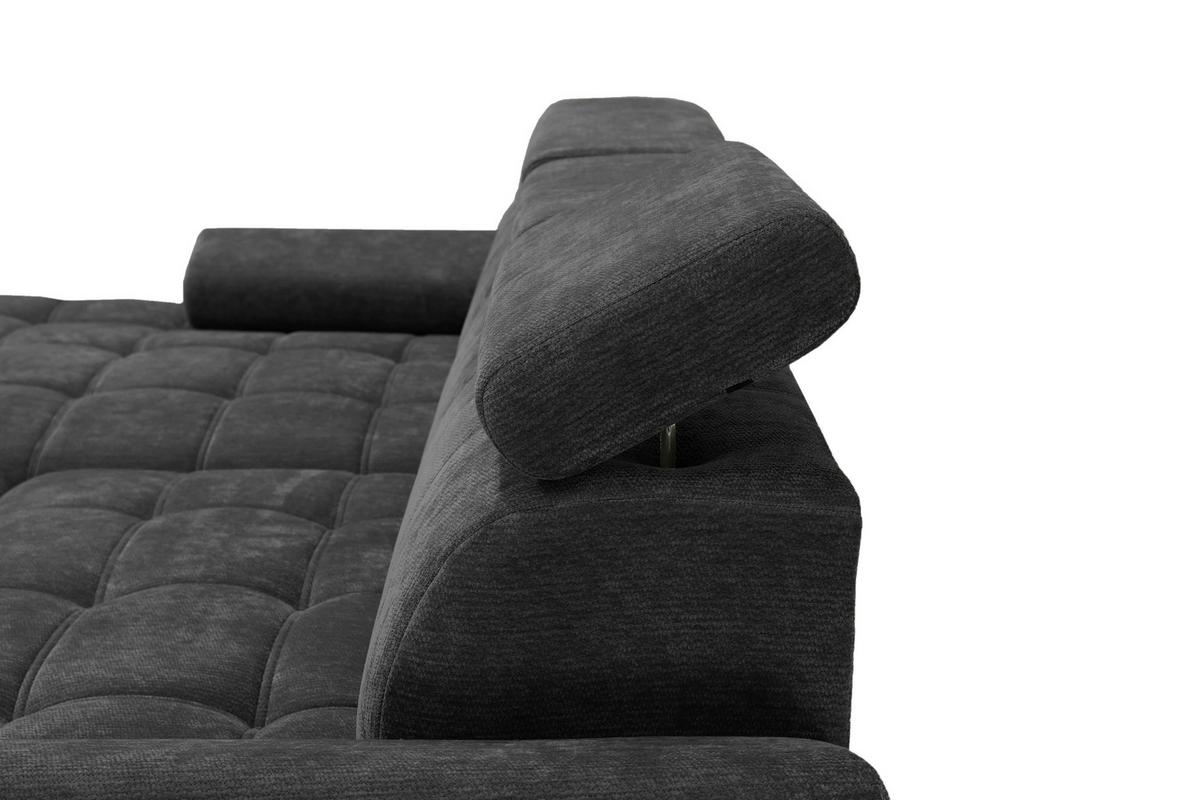 Kutna Garnitura Vegas - crna, Design, drvo/tekstil (173/294cm) - Modern Living