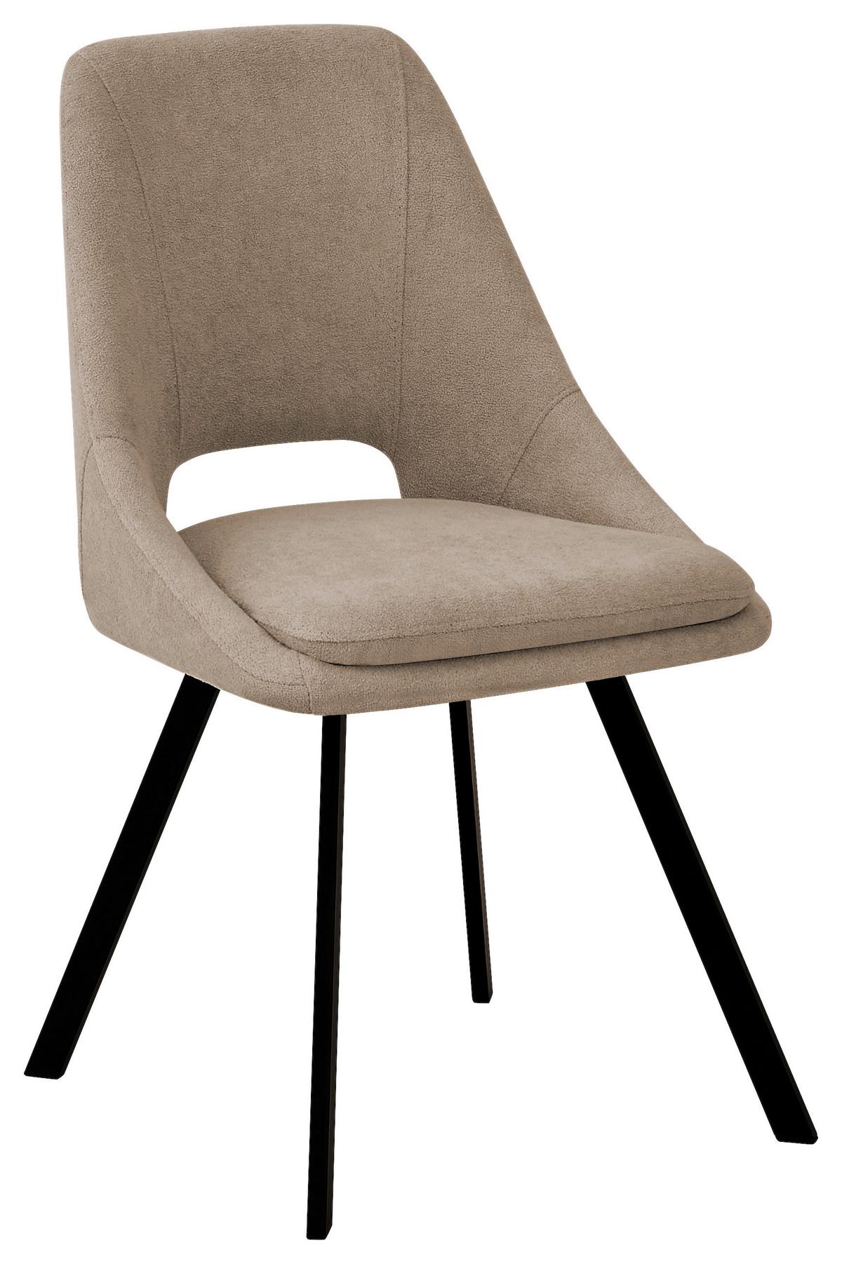 KRZESŁO WALLY - czarny/taupe, Design, metal/tkanina (48/85/56cm) - Boxxx