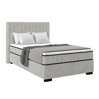 Box Krevet Maya C - svijetlo siva/crna, Moderno, drvni materijal/drvo (140/200cm) - Based