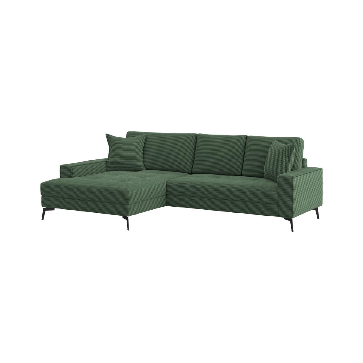 Kutna Garnitura Zero - zelena/crna, Trend, tekstil (173/286cm)