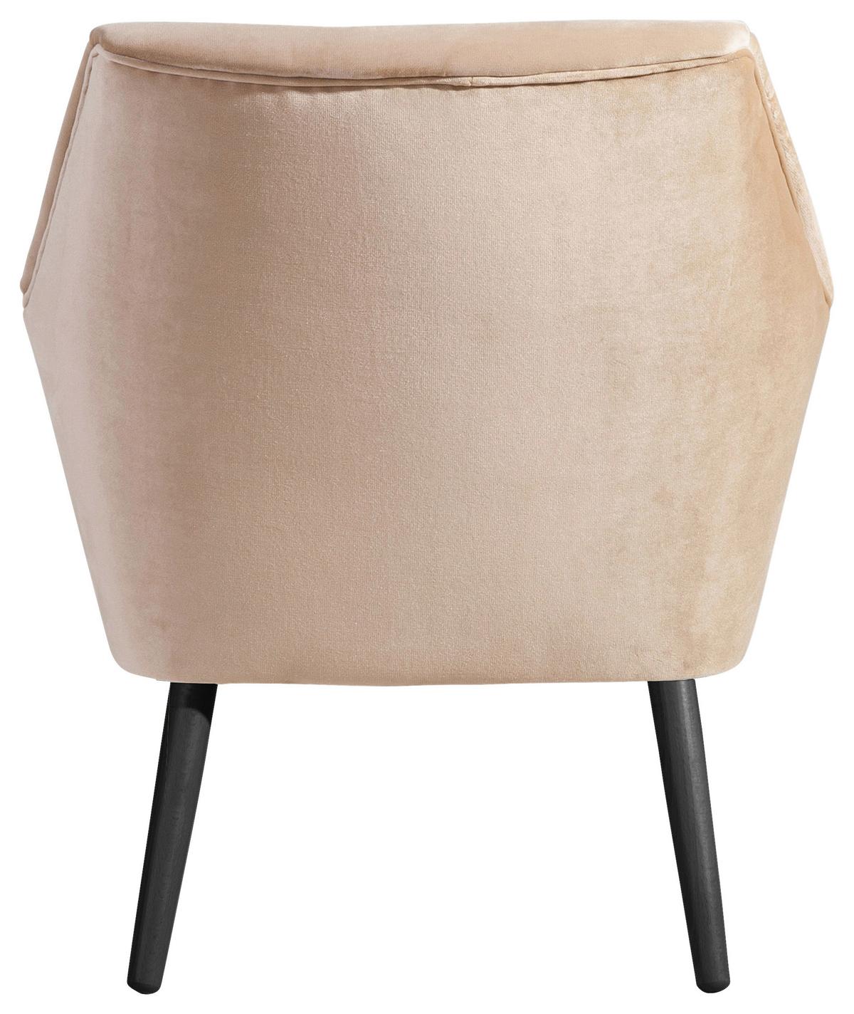 SESSEL ALEGRO - Sandfarben/Schwarz, Design, Holz/Textil (67/81/71cm) - Max Winzer