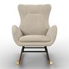 RELAXFÅTÖLJ EMILIO - beige/naturfärgad, Modern, metall/trä (68/92/87cm) - Bessagi Home