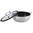 Schmorpfanne Rösle Silence mit Deckel Ø 28 cm - Edelstahlfarben, KONVENTIONELL, Glas/Metall (28cm) - Rösle