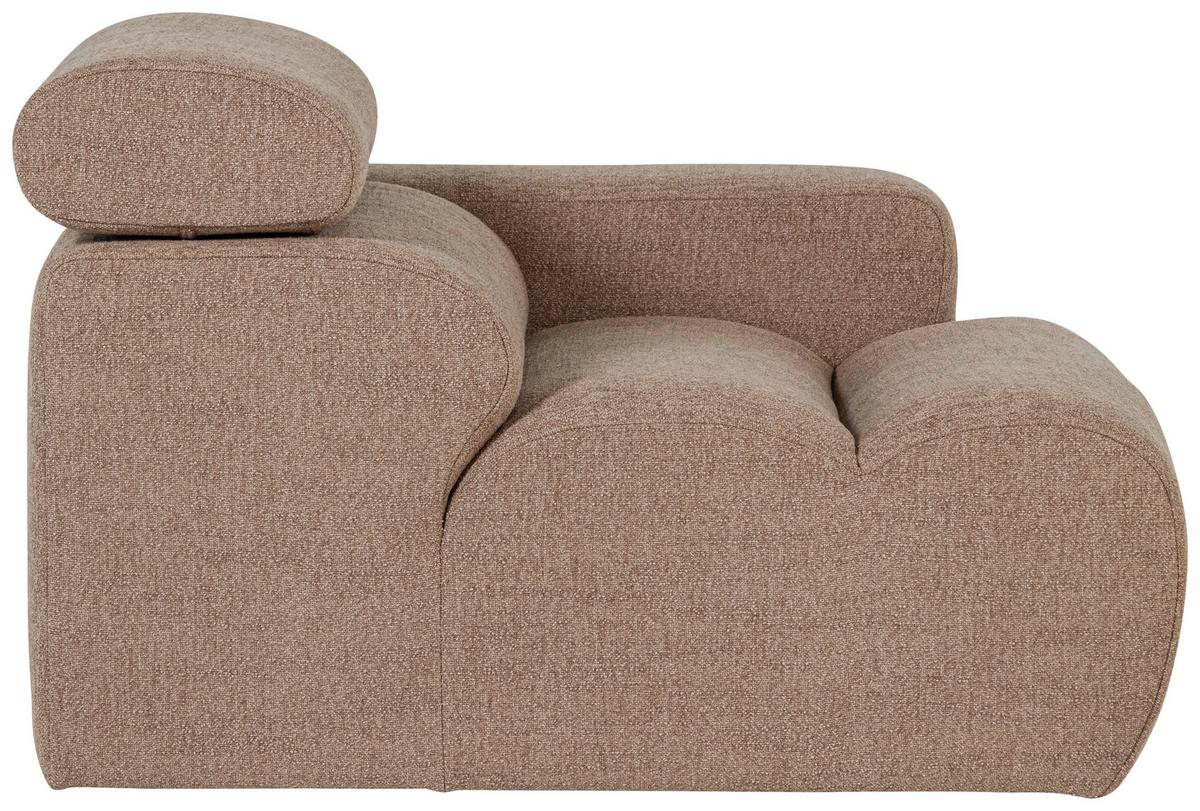 SOFAELEMENT Novi Taupe B: 113cm - Taupe, Design, Kunststoff/Textil (113/86/109cm) - Livetastic