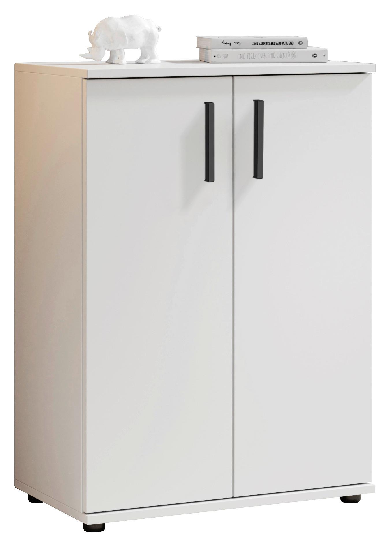 KOMODA BC 1040 - czarny/biały, Design, materiał drewnopochodny/tworzywo sztuczne (60/84/35cm) - Livetastic