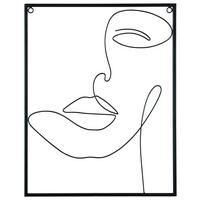 Fali Dekoráció Lady - fekete, Modern, fém (36/45/0,8cm) - Modern Living
