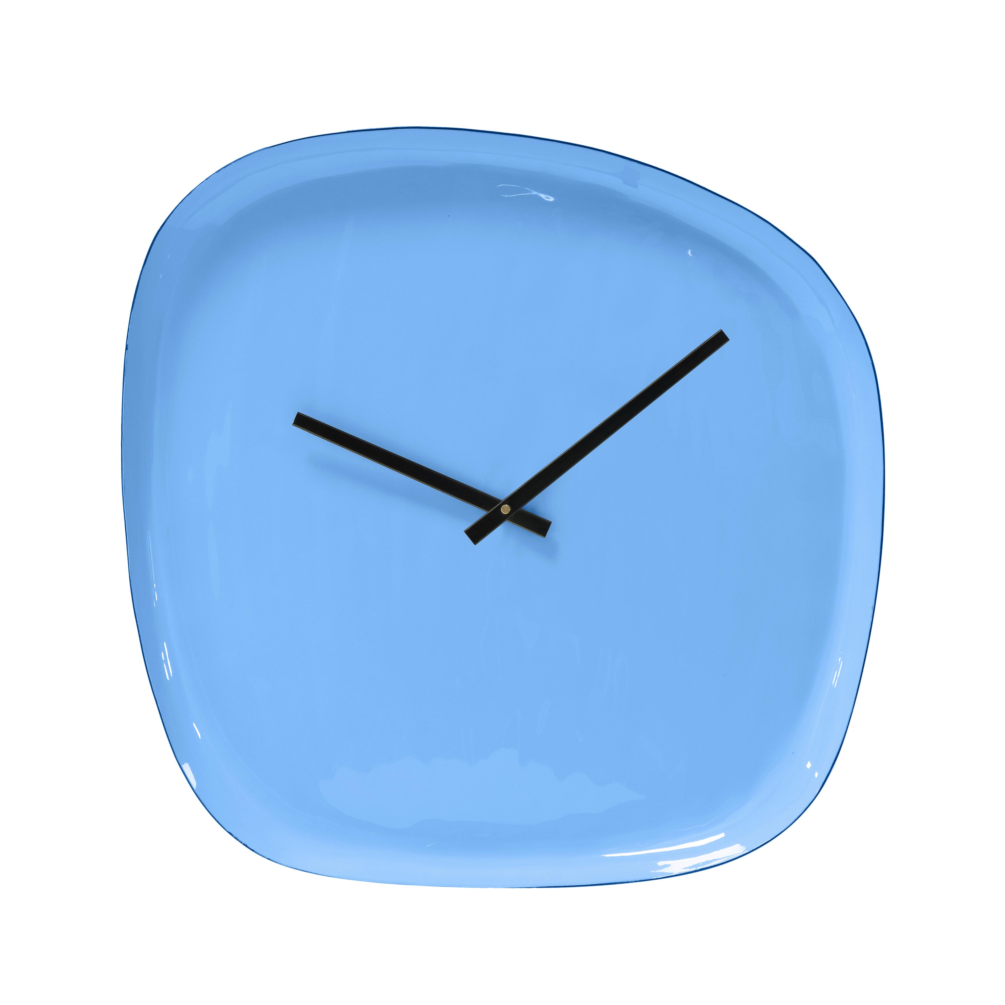 Wanduhr Tomo Pastellblau Ø ca. 42cm - Pastellblau, Basics, Metall (42/42/4cm)
