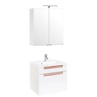 Badezimmer in Weiss/Eiche Sonoma 'Siena' - Weiß/Sonoma Eiche, MODERN, Holzwerkstoff/Stein (60cm) - Held