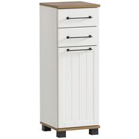 Spodnja Omarica Jelda, Bela, Barva Hrasta - črna/barve hrasta, Moderno, kovina/umetna masa (30,3/88,1/32,6cm) - Stylife