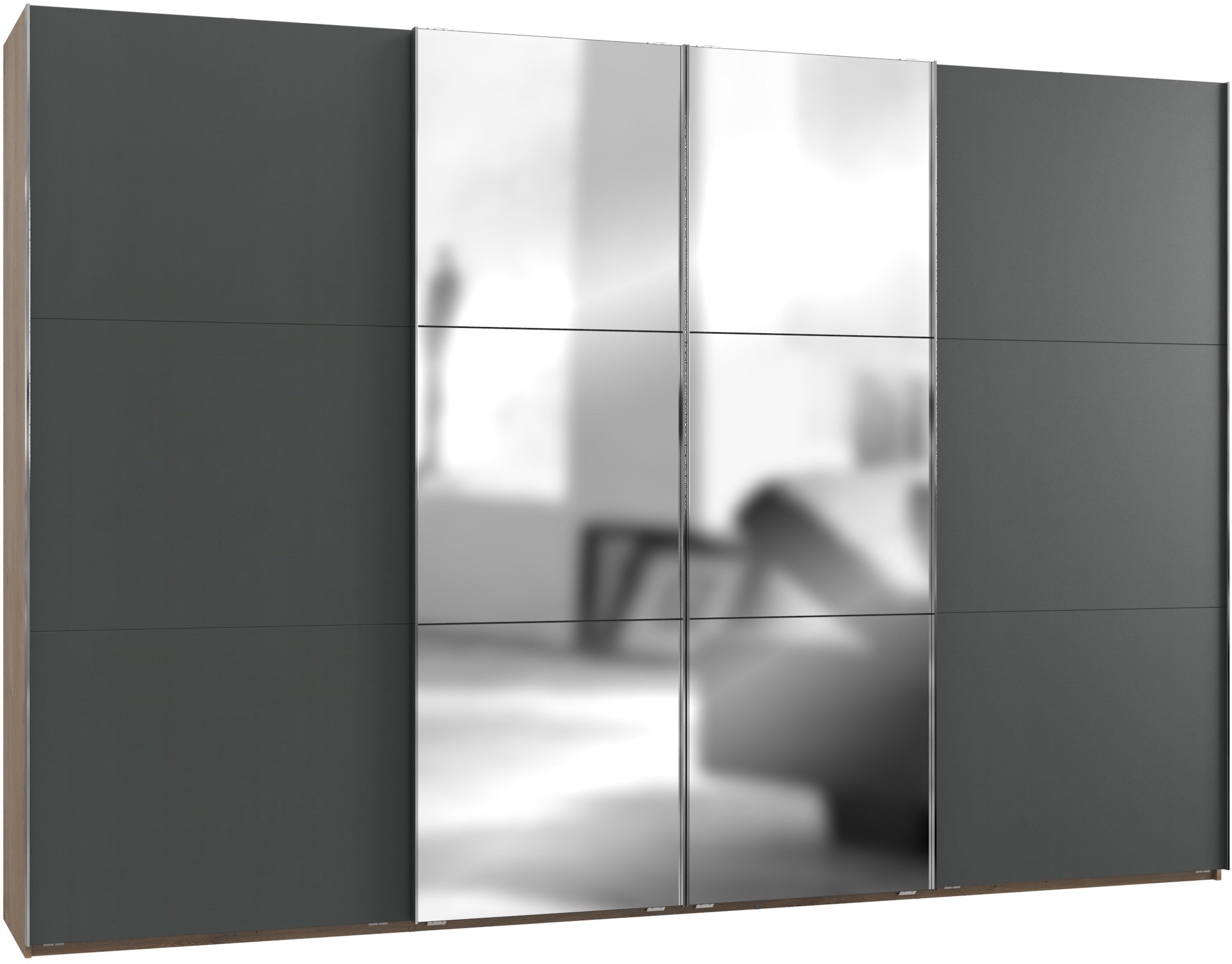 Ormar S Kliznim Vratima Level 36 A - boje grafita/boje hrasta, Moderno, drvni materijal/metal (350/236/65cm) - Modern Living