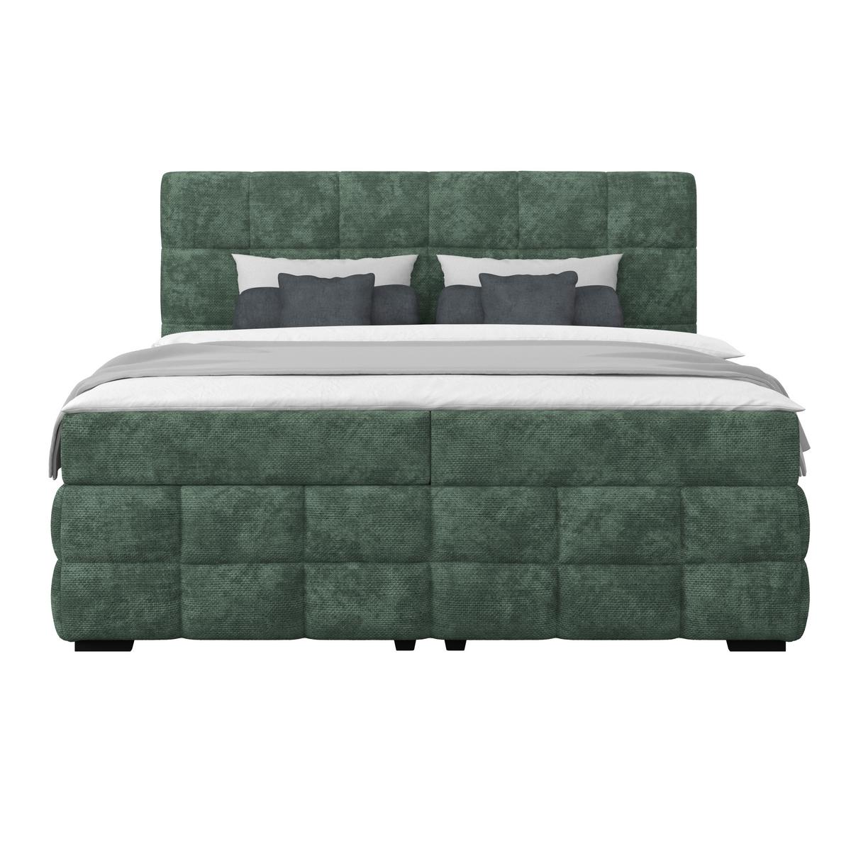 PAT BOX VEGA - verde, Trend, lemn/textil (160/200cm) - Modern Living