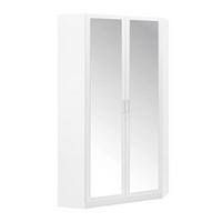 Prohodni Kutni Ormar Click - bijela/boje aluminija, Konvencionalno, drvni materijal/plastika (95/198/95cm) - Modern Living
