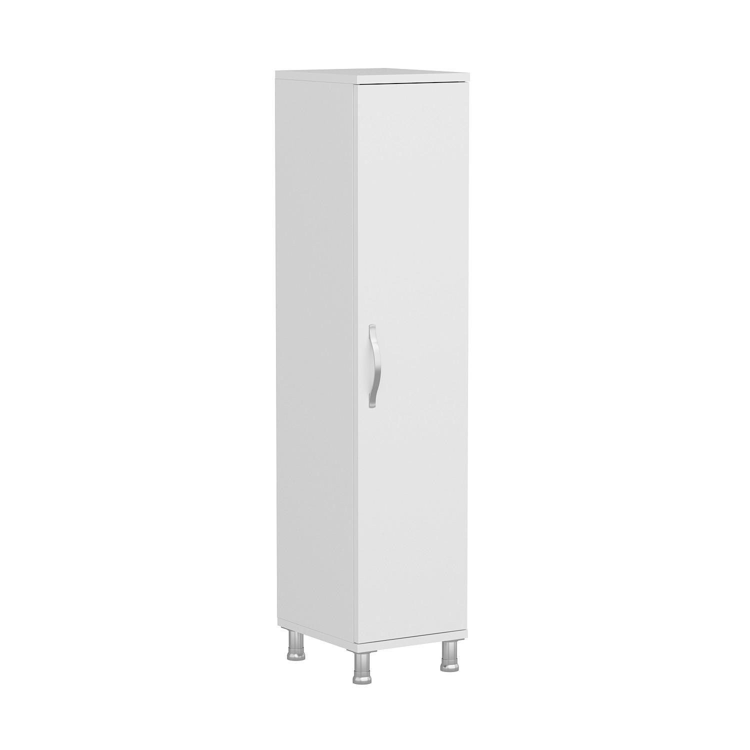 Mehrzweckschrank Seul Multi Schrank - Weiss/Alufarben, Design, Holz (34/130/29cm) - Livetastic