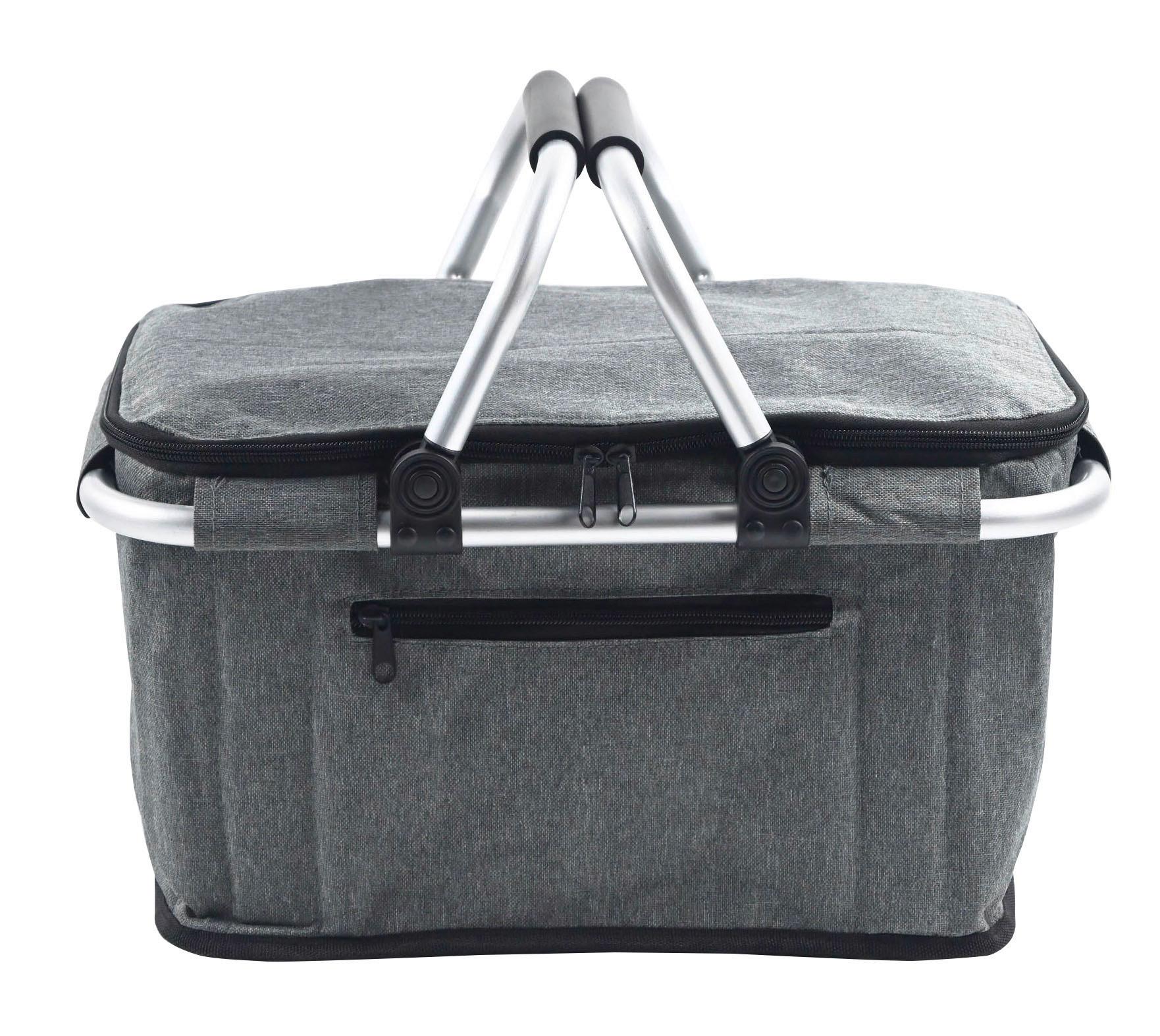 Nakupovalna Košara Alisa - siva/barve aluminija, Konvencionalno, kovina/umetna masa (42/27,5/24cm) - Mömax