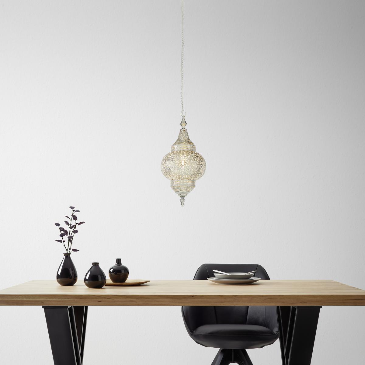 Hängeleuchte Orient 2 max. 40 Watt - Silberfarben, Lifestyle, Metall (21/43cm) - Modern Living