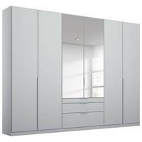 Dulap cu uși rotative ALABAMA - argintiu/gri deschis, Modern, material pe bază de lemn (271/229/54cm)