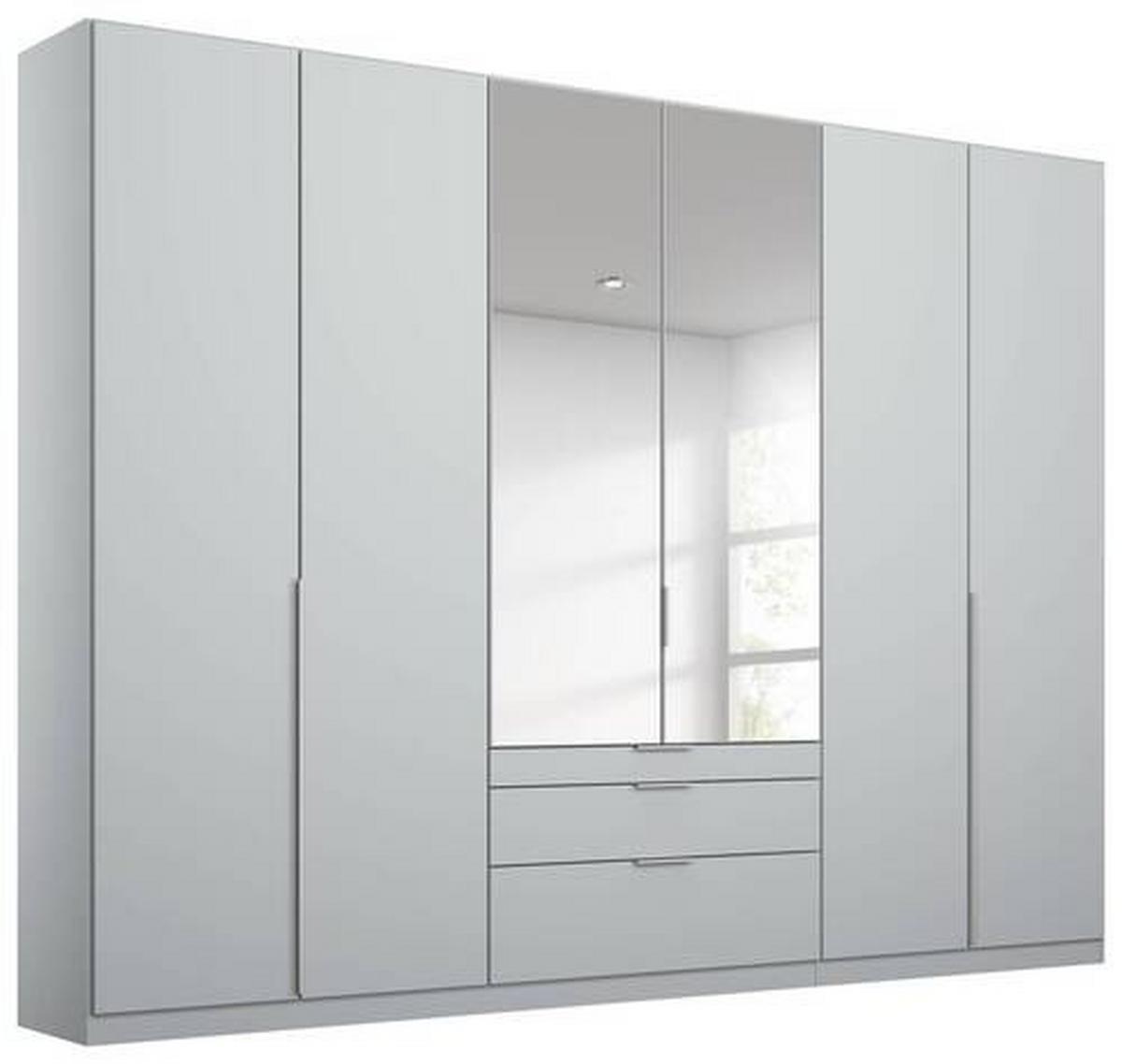 Dulap cu uși rotative ALABAMA - argintiu/gri deschis, Modern, material pe bază de lemn (271/229/54cm)