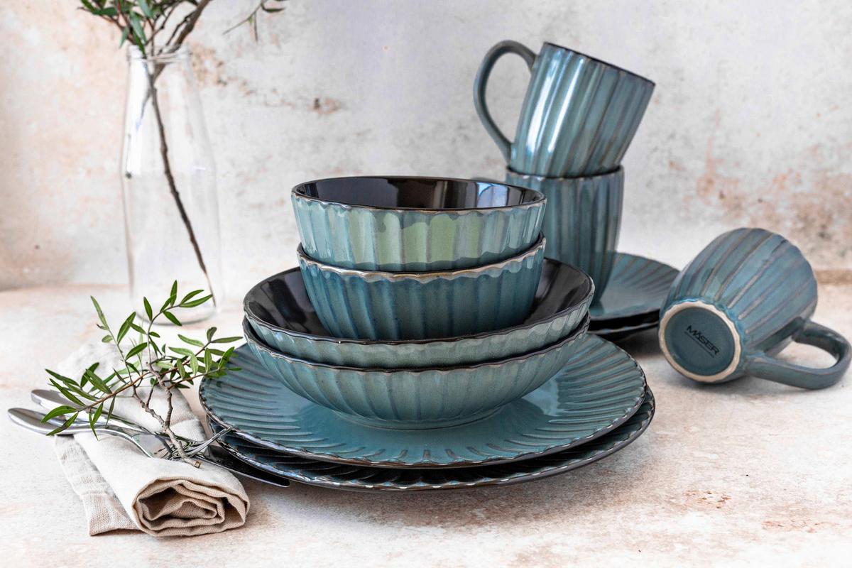 SET DE VAISSELLE CONFINO - Türkis, Basics, Keramik - Mäser
