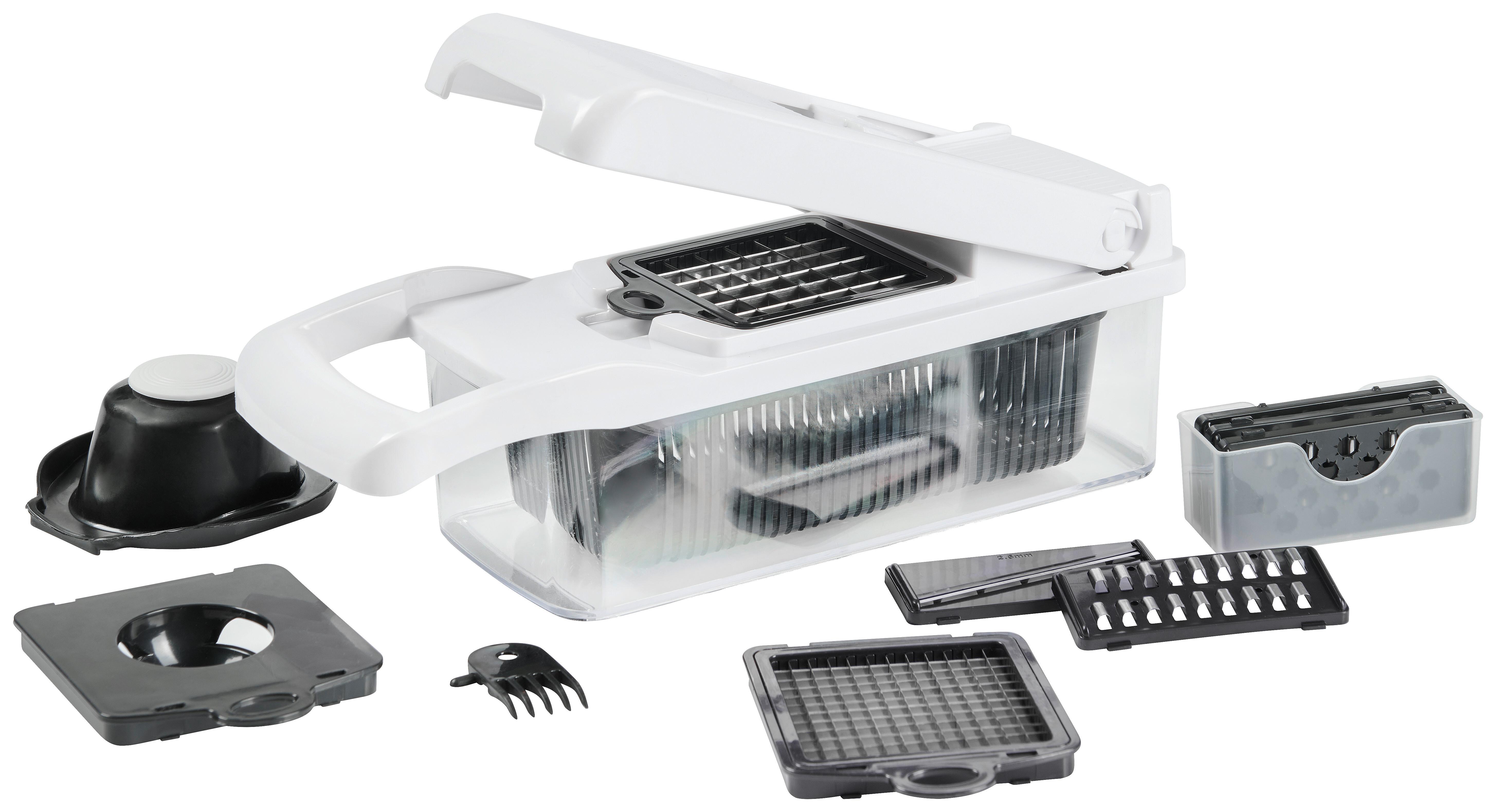 Gemüseschneiderset Karen Schwarz/Weiß - Schwarz/Weiß, KONVENTIONELL, Kunststoff/Metall (31,8/11,5/11,5cm) - Mömax
