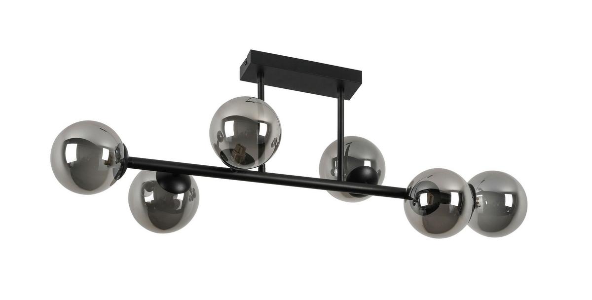 LAMPA SUFITOWA LISIB - czarny/kolor chromowy, Modern, metal/szkło (85/28/27cm) - Modern Living
