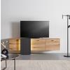 MEDIABÄNK VERDANA -TOP- - Modern, metall/trämaterial (208/66/45cm) - Mömax