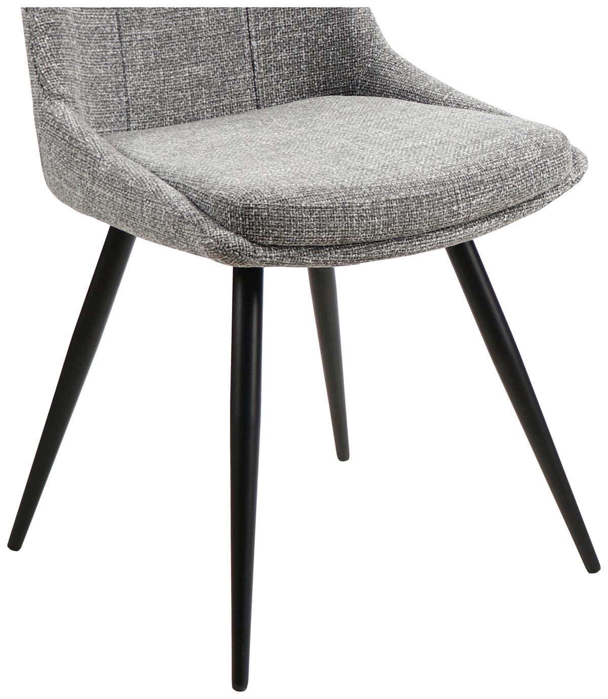 KRZESŁO CORINNA - jasnoszary/czarny, Modern, metal/drewno (49/88/59cm) - MID.YOU