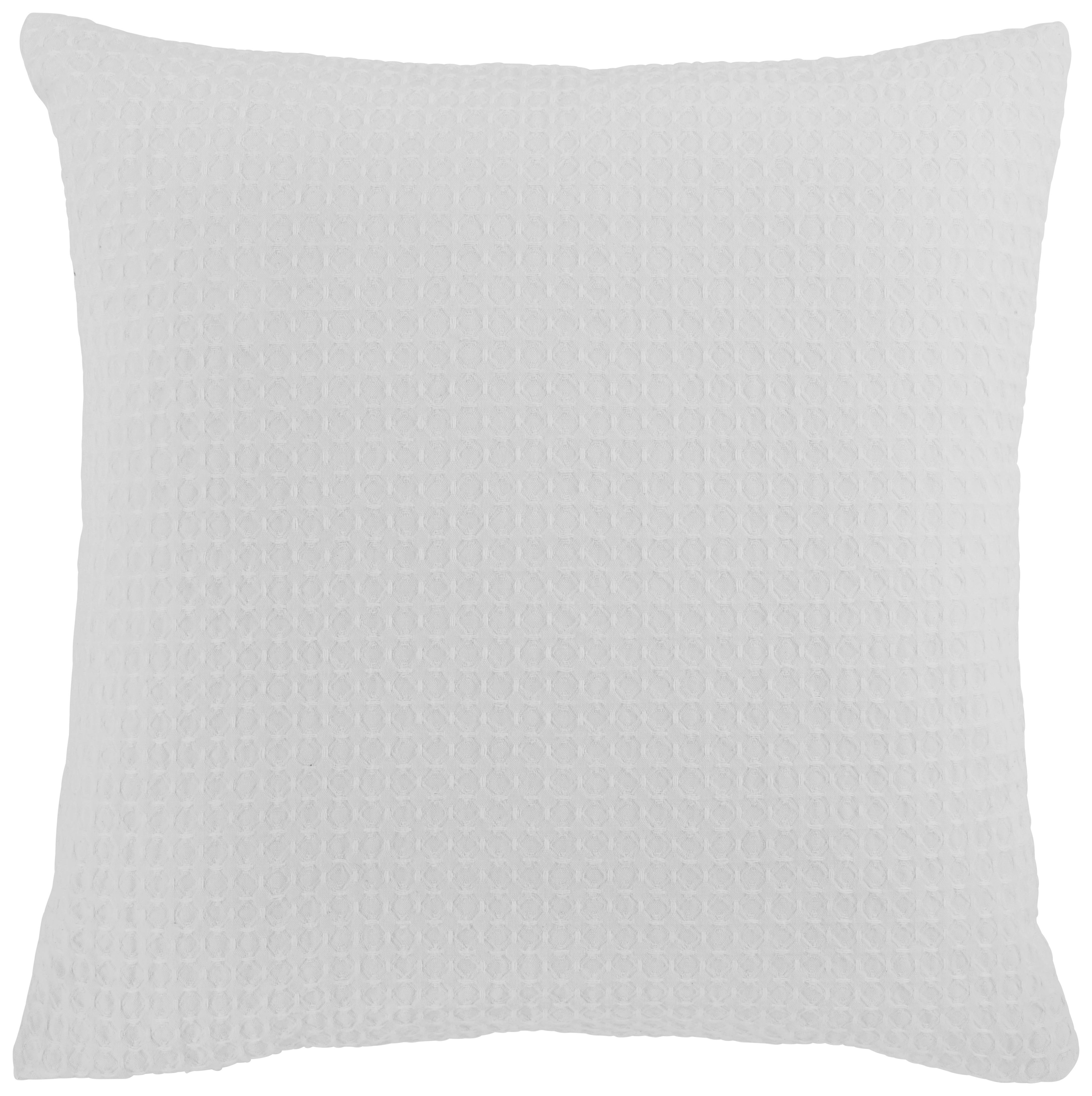 Zierkissen Nora in Weiss ca. 45x45cm - Weiss, Romantik / Landhaus (45/45cm) - Modern Living
