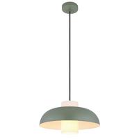 HÄNGELEUCHTE 15755G - Weiss/Grün, Trend, Glas/Textil (38/120cm) - Globo