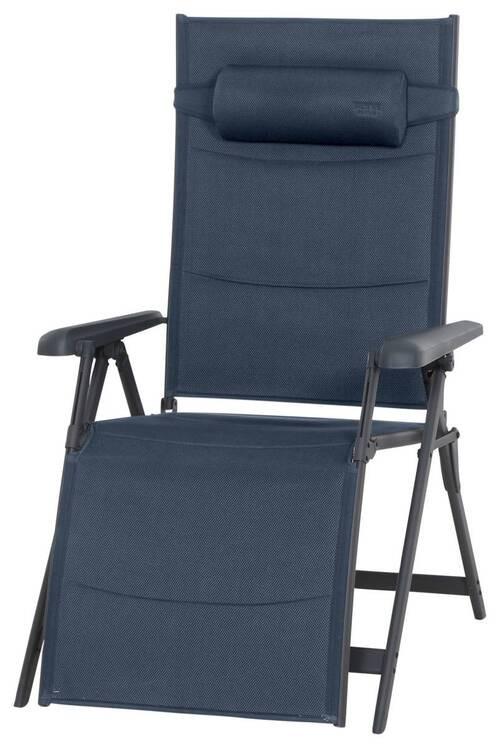 Campingsessel Dunkelblau Premium B: 75cm - Anthrazit/Dunkelblau, KONVENTIONELL, Textil/Metall (75/123/91cm) - Siena Garden