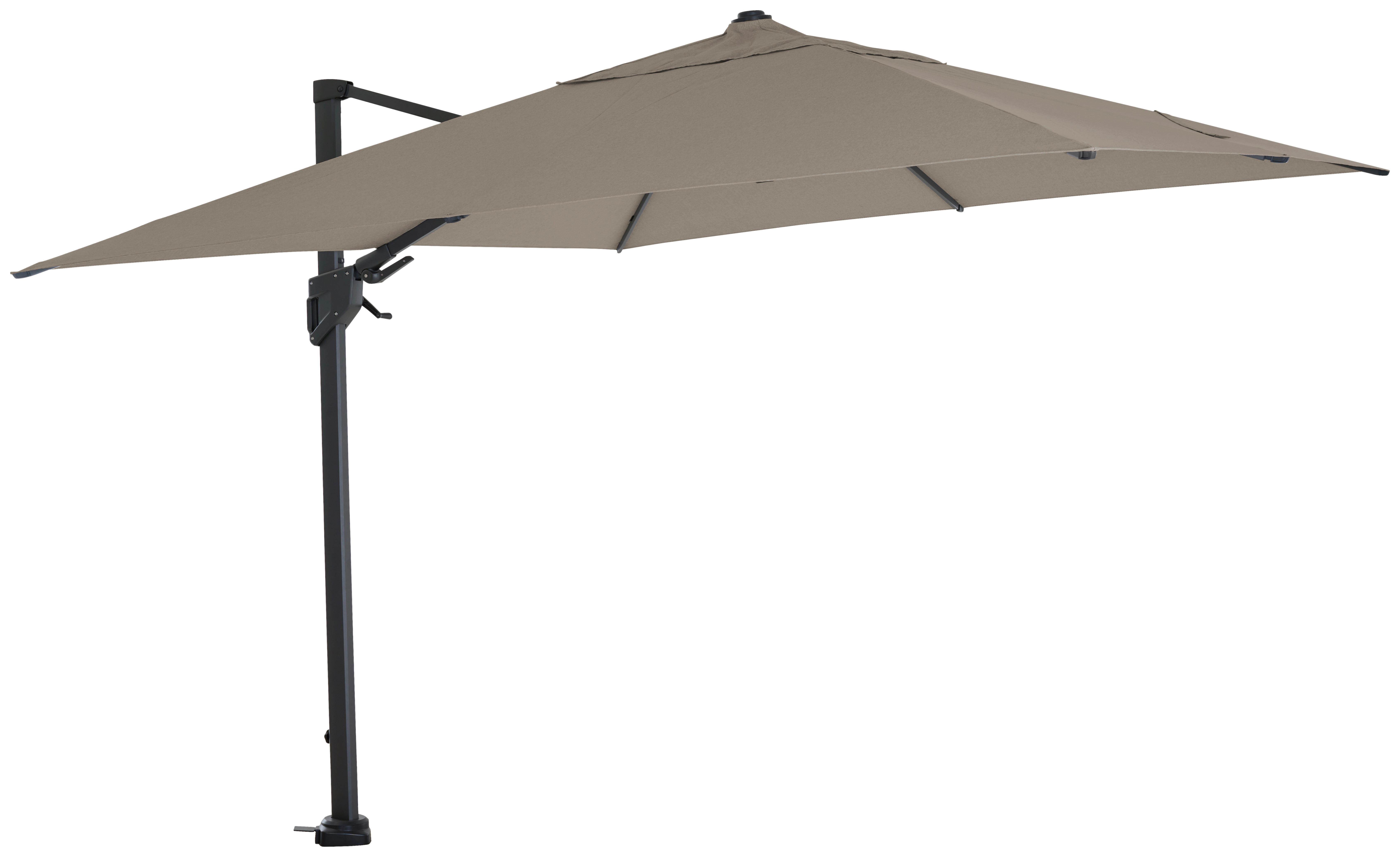 AMPELSCHIRM T50071 - Taupe/Anthrazit, MODERN, Textil/Metall (300/300cm) - Siena Garden