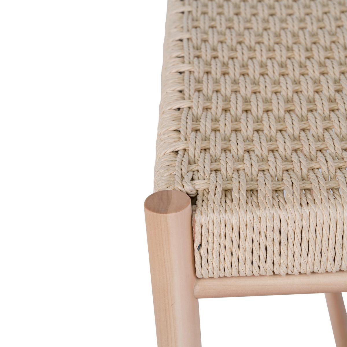 Garderobenbank Echtholz - Naturfarben, Design, Holz/Papier (80/45/35cm) - MID.YOU
