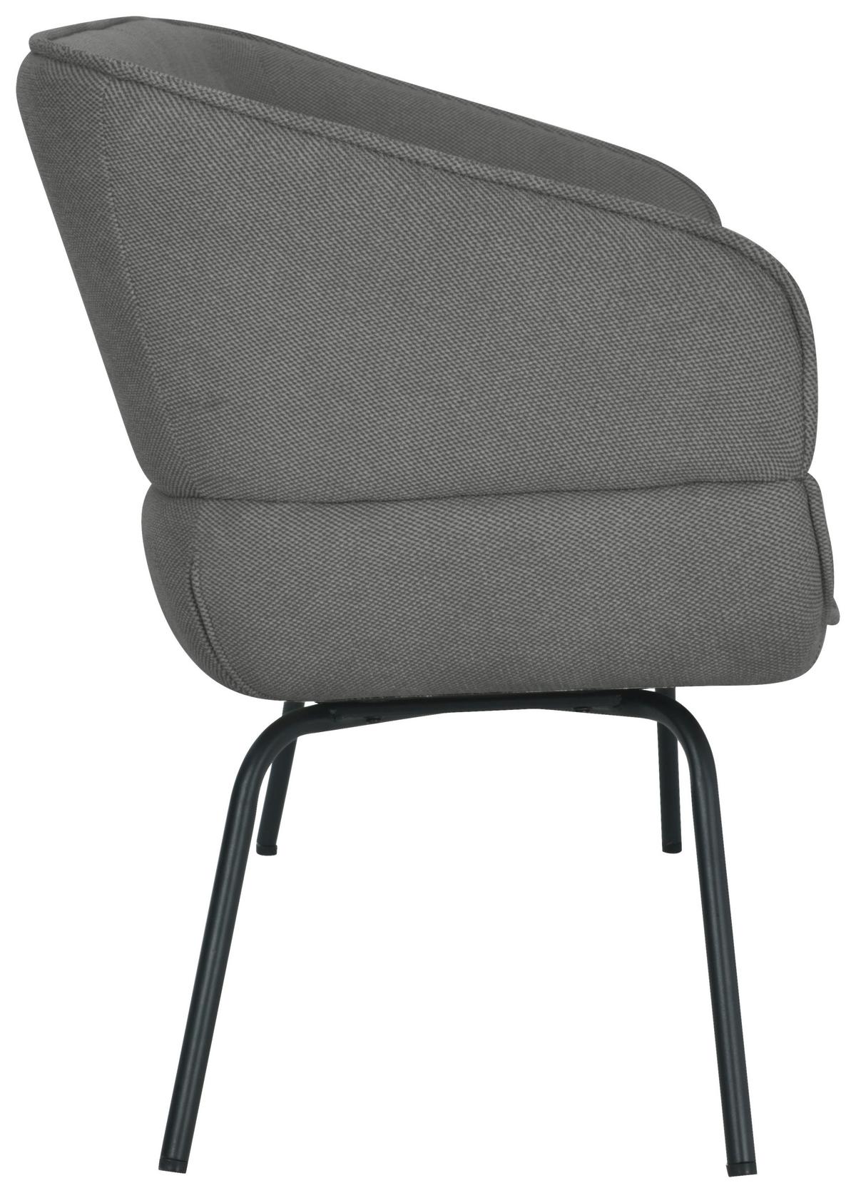 Klop Serena, Siva - siva/črna, Konvencionalno, kovina/tekstil (160/87/62cm)