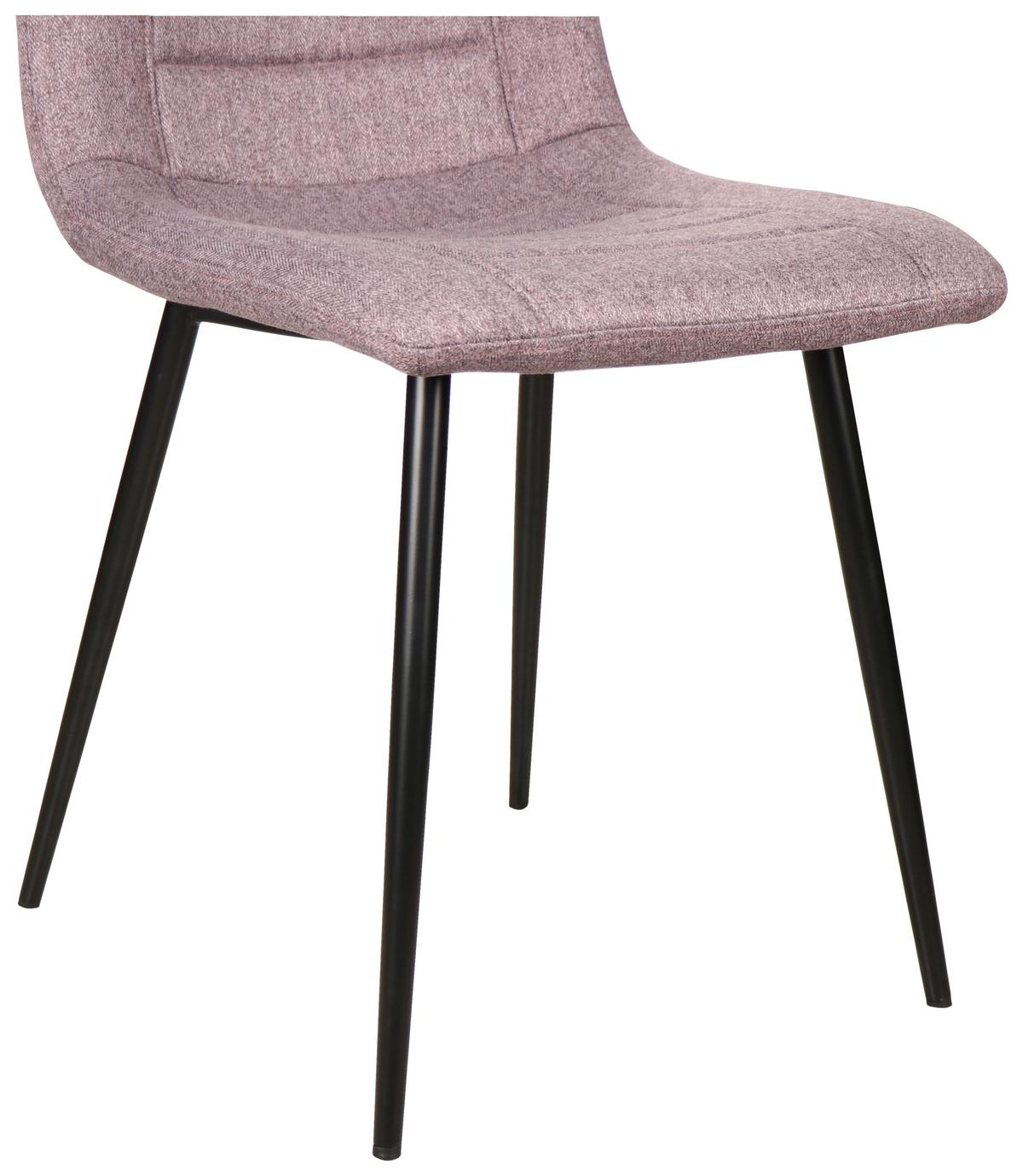 KRZESŁO BERNHARD - fioletowy/czarny, Design, metal/tkanina (45/86/55cm) - Xora