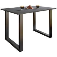 Esstisch Xona - Anthrazit/Schwarz, Design, Holzwerkstoff/Metall (110/80/76cm) - MID.YOU