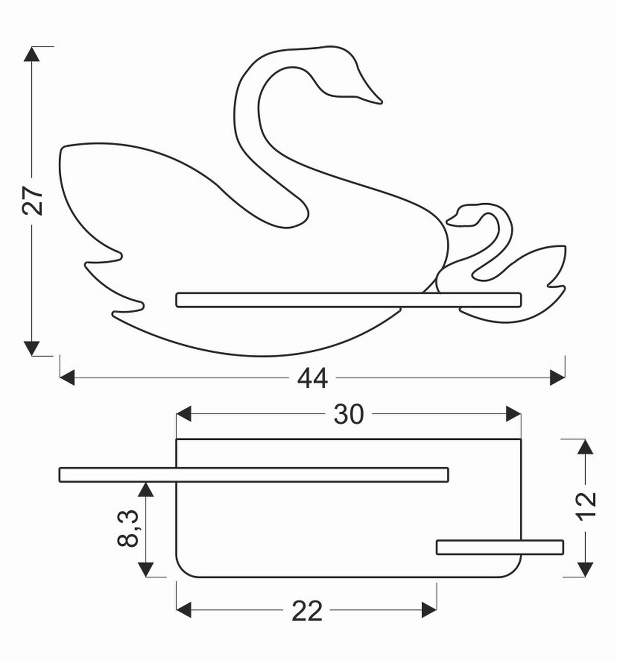Dječja Zidna Svjetiljka Swan - pink/bijela, Basics, drvni materijal/drvo (27/12/31cm)