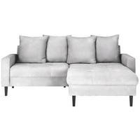 Ecksofa Boston Silberfarben - Silberfarben/Schwarz, KONVENTIONELL, Holz/Textil (215/92/160cm) - Based