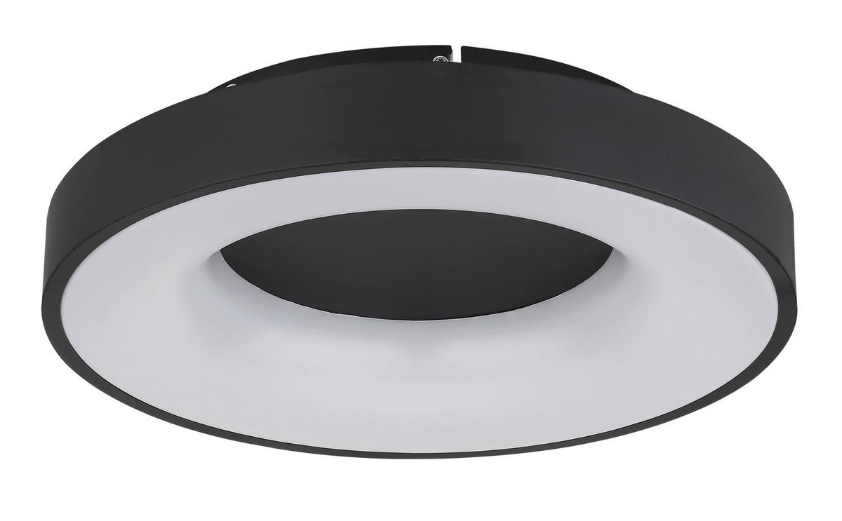 Stropna Led-svetilka Jolli, S Sijalko - črna/opal, Design, kovina/umetna masa (40/10cm) - Globo