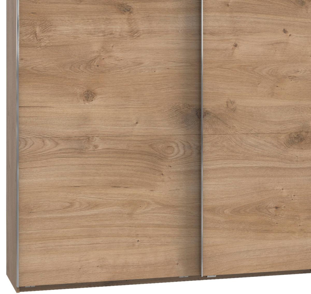 Ormar S Kliznim Vratima Level - boje hrasta/boje kroma, Basics, drvni materijal/metal (350/216/65cm) - Modern Living