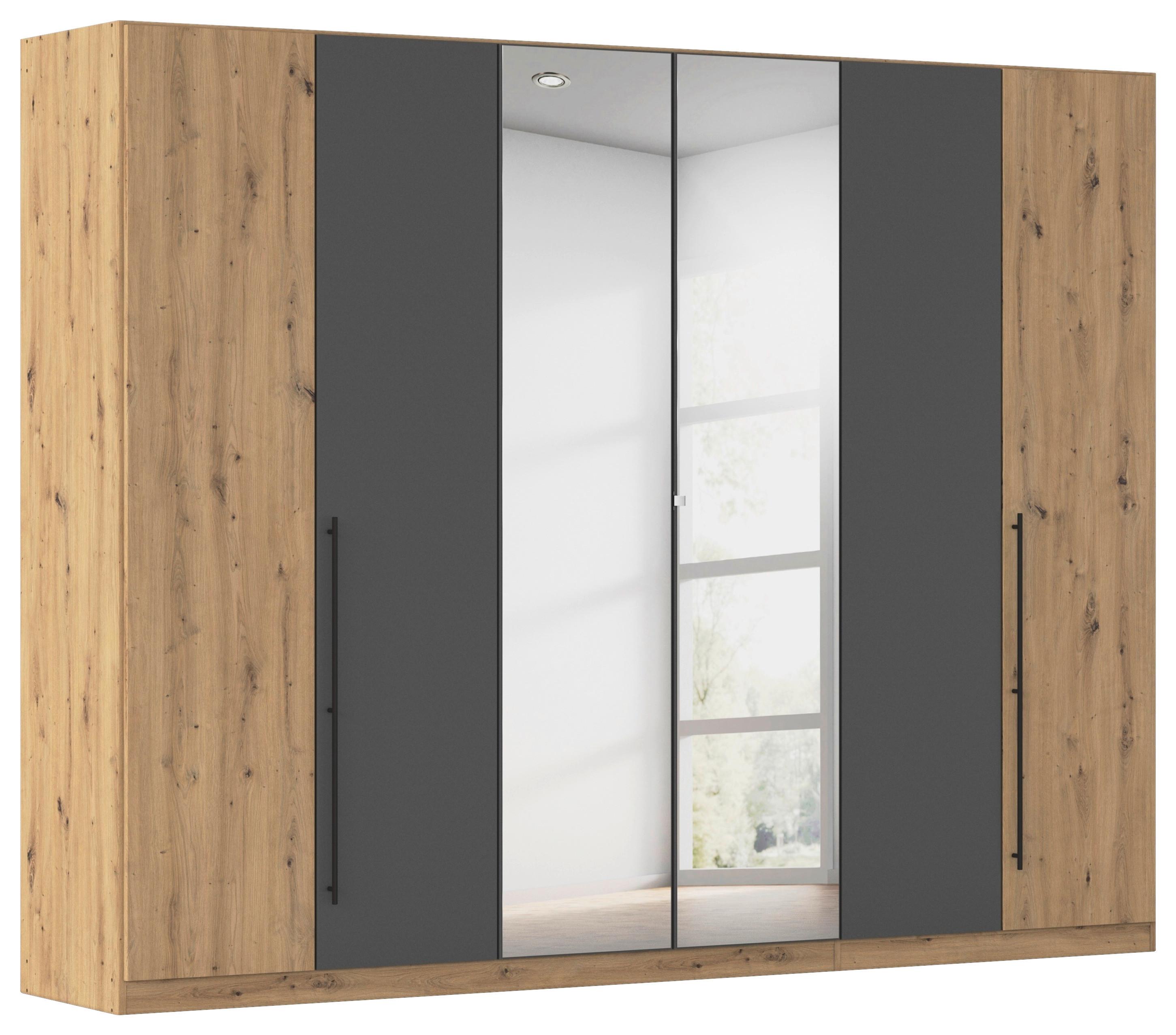 Kleiderschrank Safari (spg) -Based- - Eiche Artisan/Grau, Konventionell, Holzwerkstoff/Metall (271/229/54cm) - Based