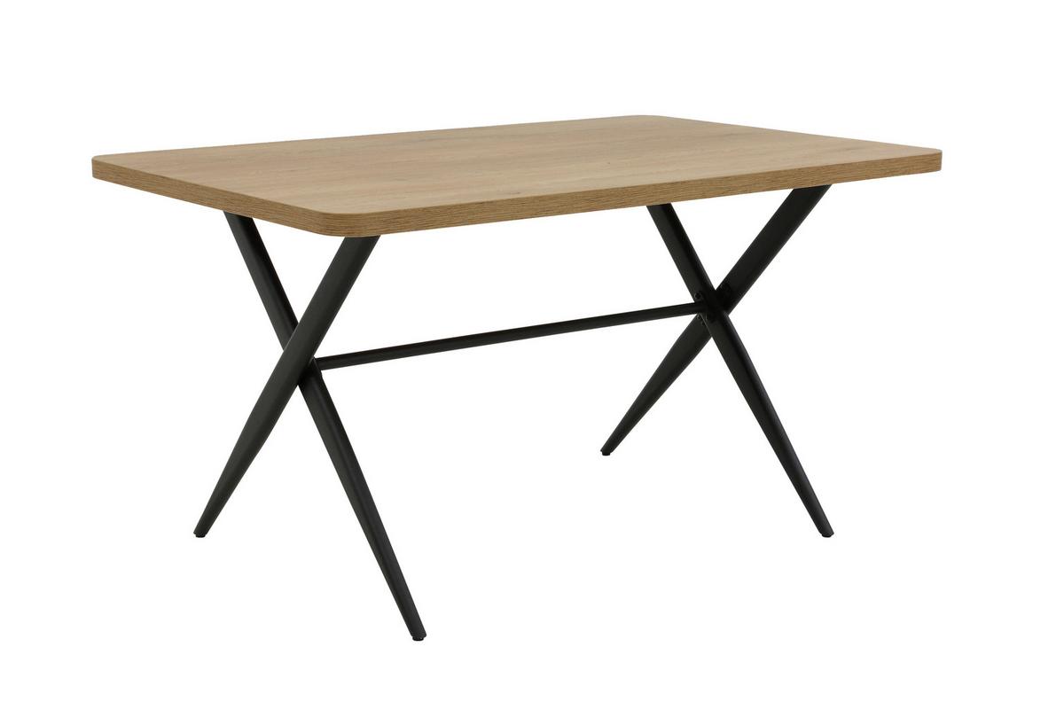 ESSTISCH MENORCA T - Schwarz/Eiche Artisan, MODERN, Holzwerkstoff/Metall (140/76/90cm) - P & B